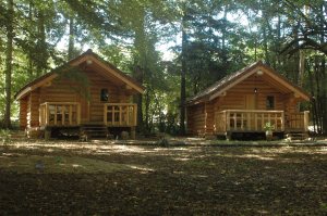 Chalets en rondins dans le Jura